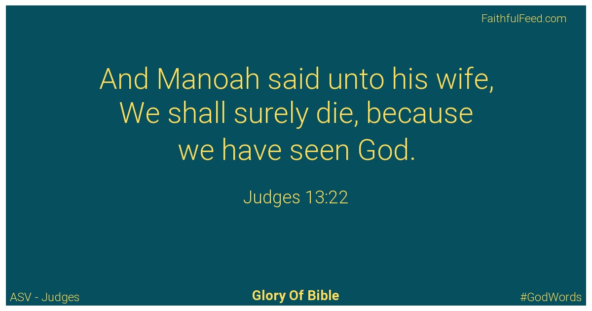 Judges 13:22 - Asv
