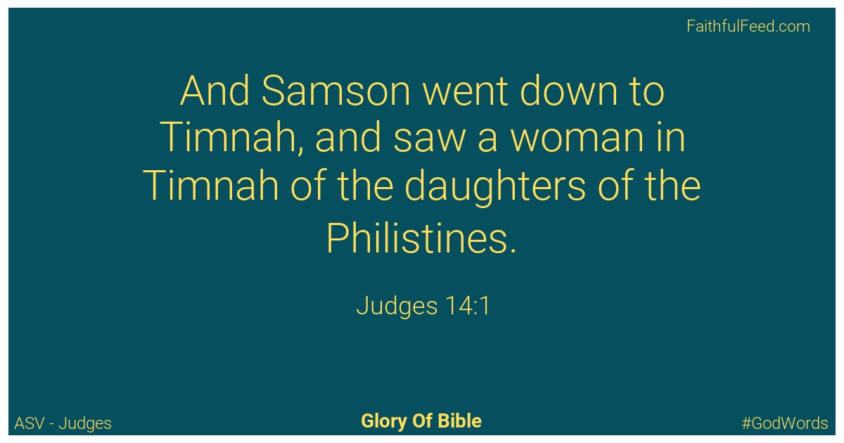 Judges 14:1 - Asv
