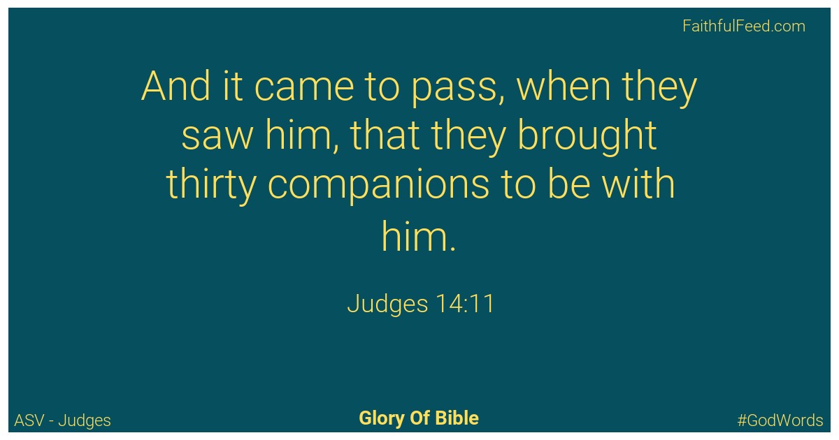 Judges 14:11 - Asv