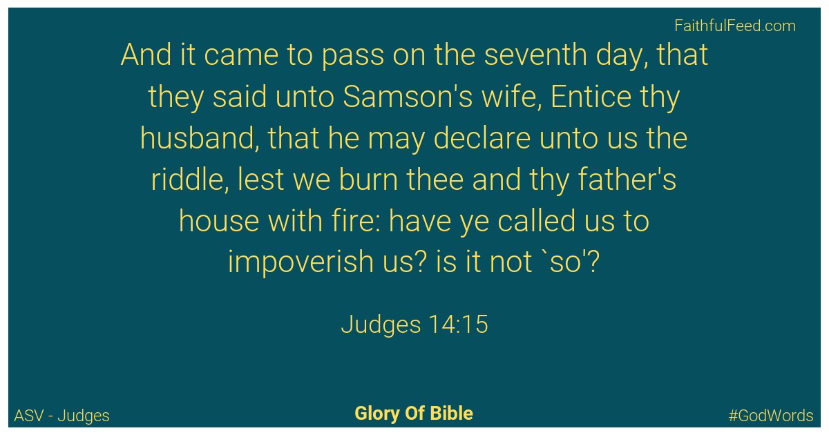 Judges 14:15 - Asv