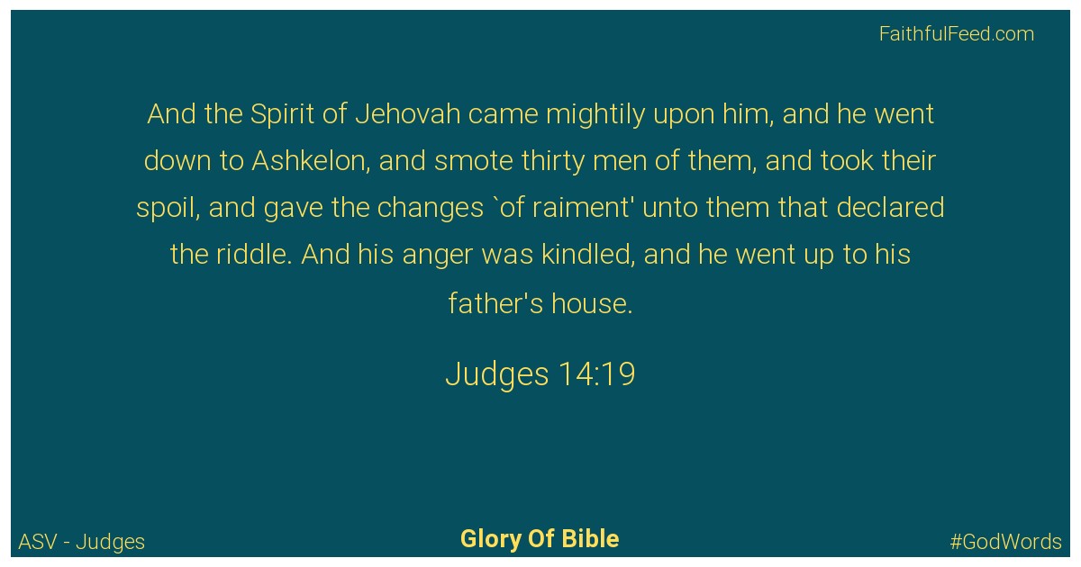 Judges 14:19 - Asv