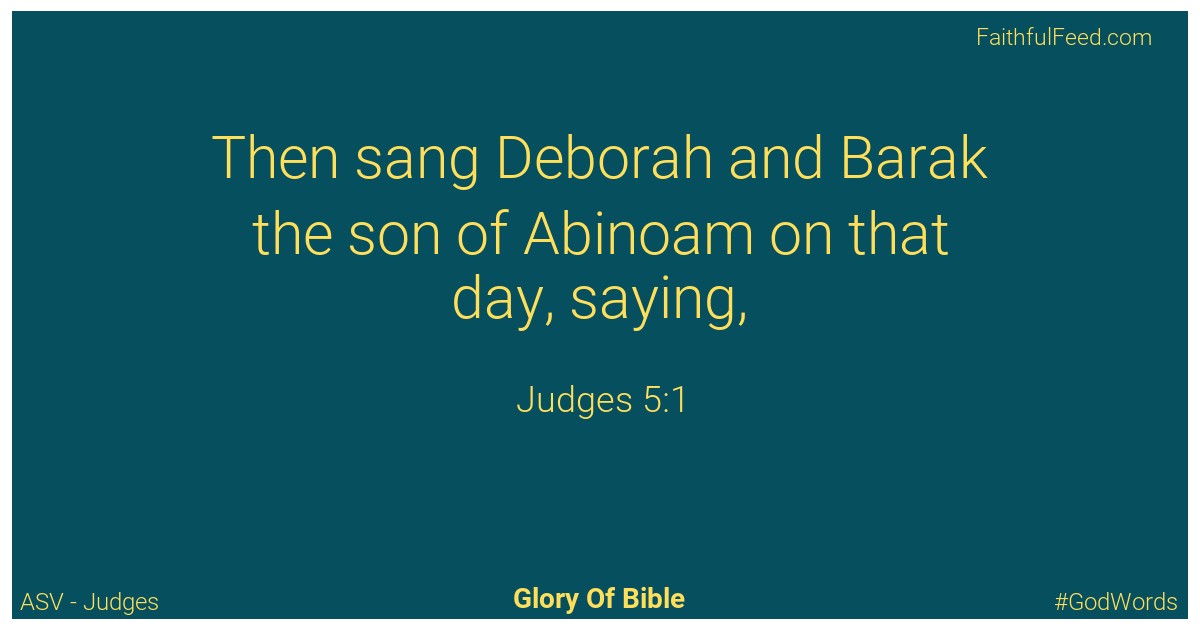 Judges 5:1 - Asv