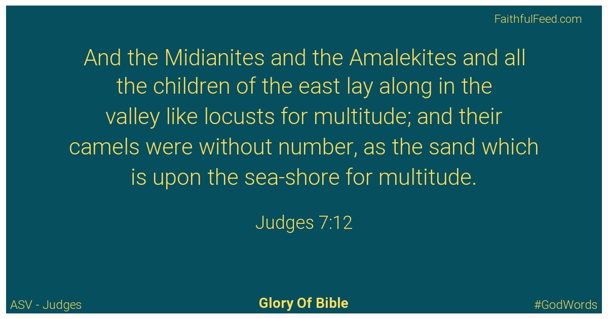Judges 7:12 - Asv