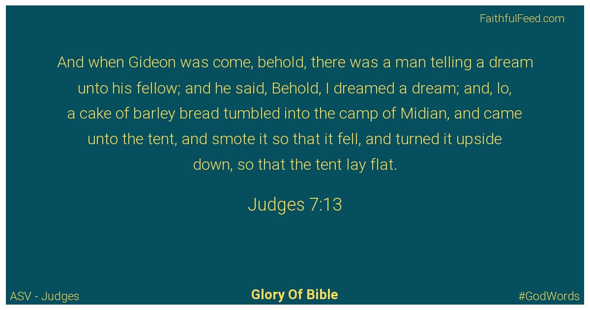 Judges 7:13 - Asv