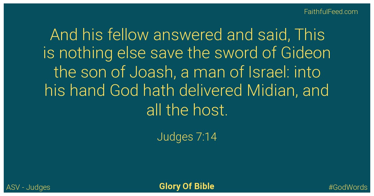 Judges 7:14 - Asv
