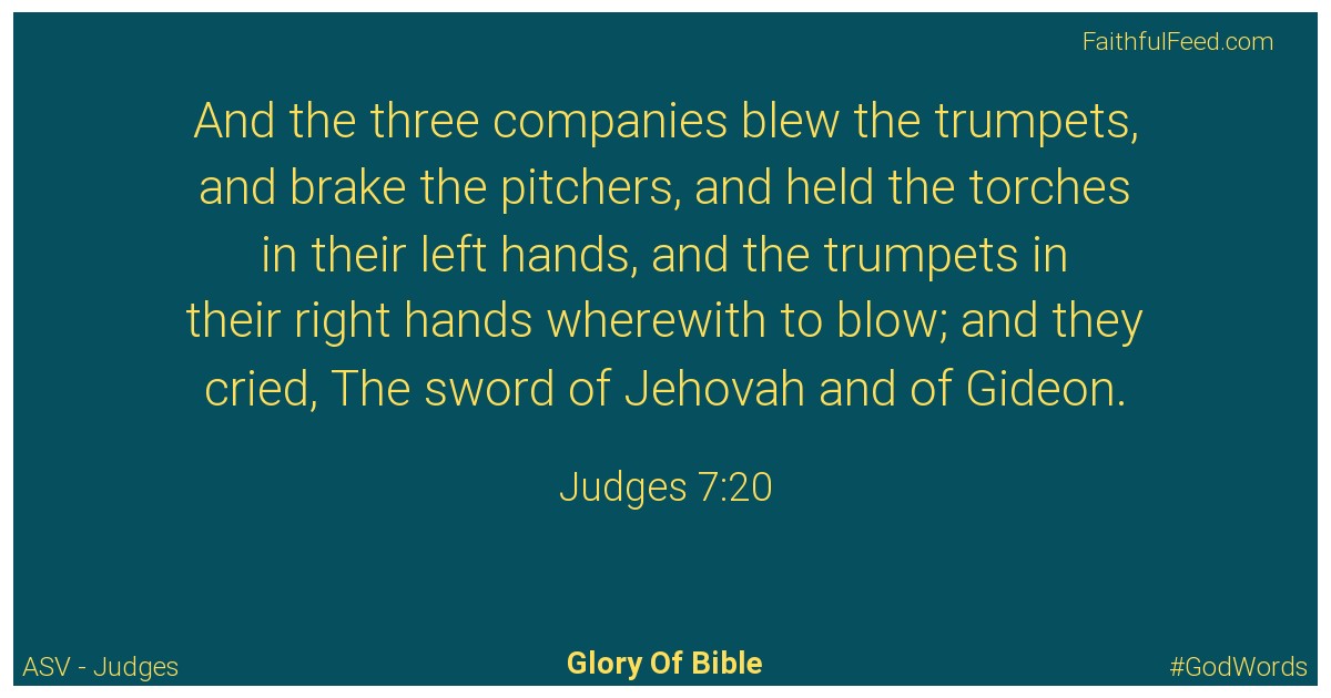 Judges 7:20 - Asv