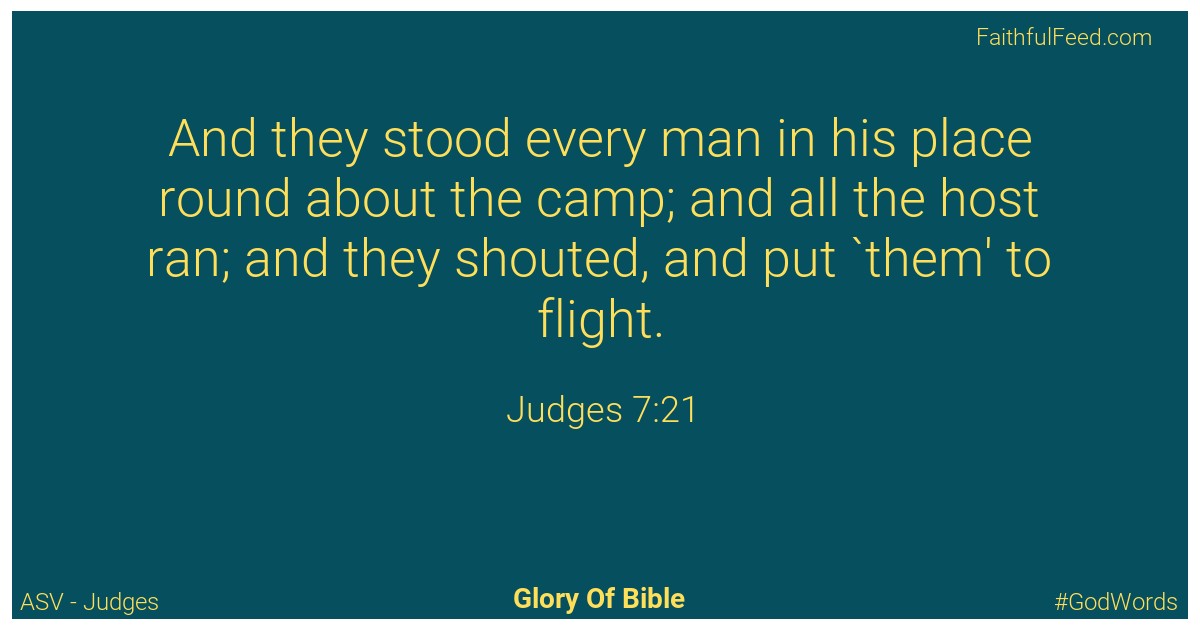 Judges 7:21 - Asv