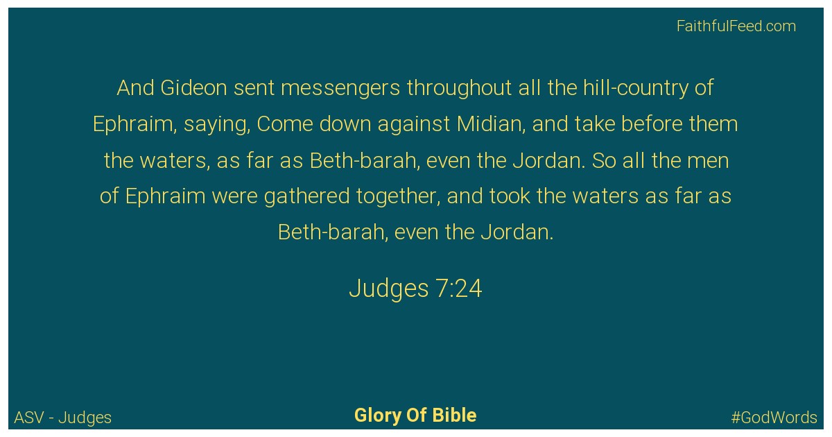 Judges 7:24 - Asv