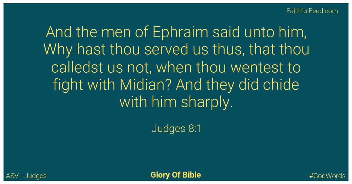 Judges 8:1 - Asv