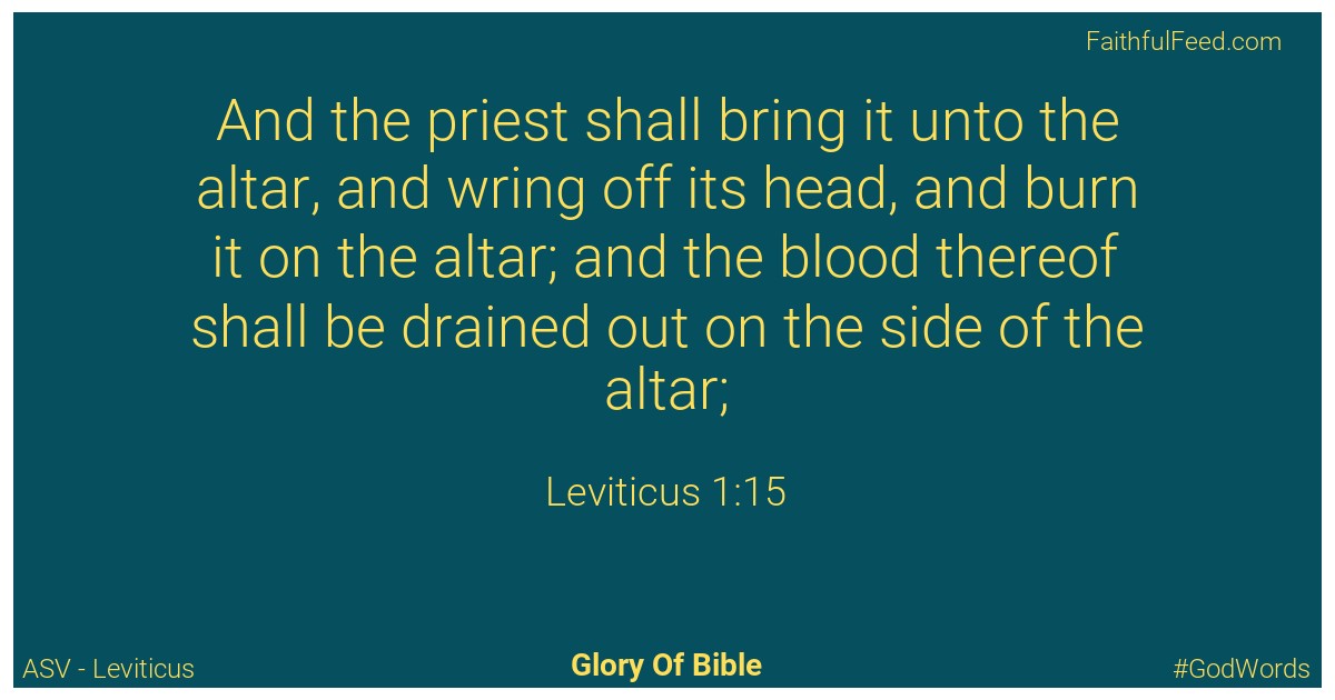 Leviticus 1:15 - Asv
