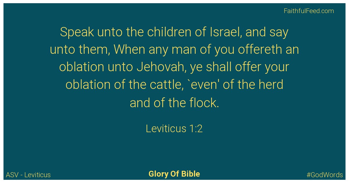 Leviticus 1:2 - Asv