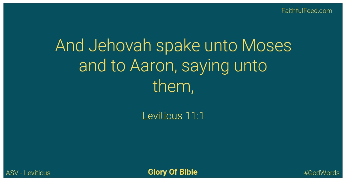 Leviticus 11:1 - Asv