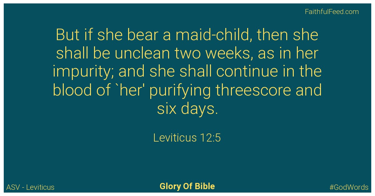 Leviticus 12:5 - Asv