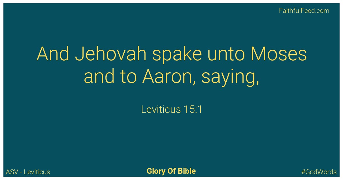 Leviticus 15:1 - Asv