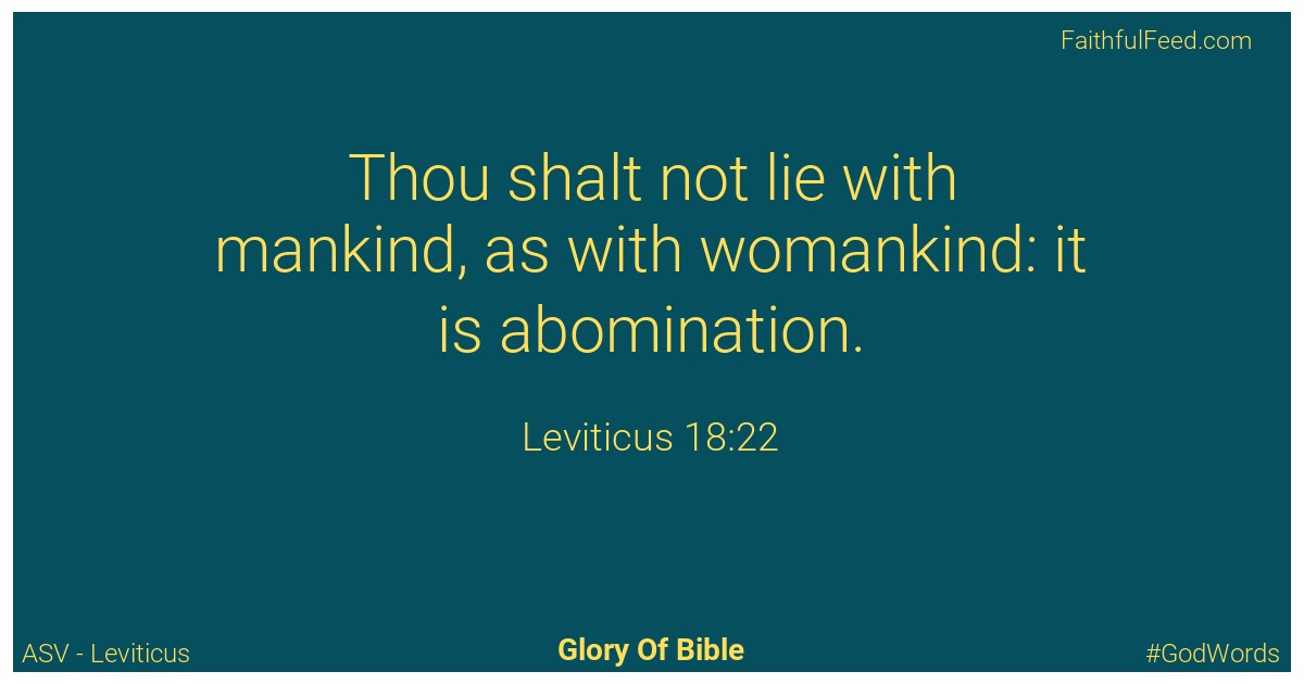 Leviticus 18:22 - Asv