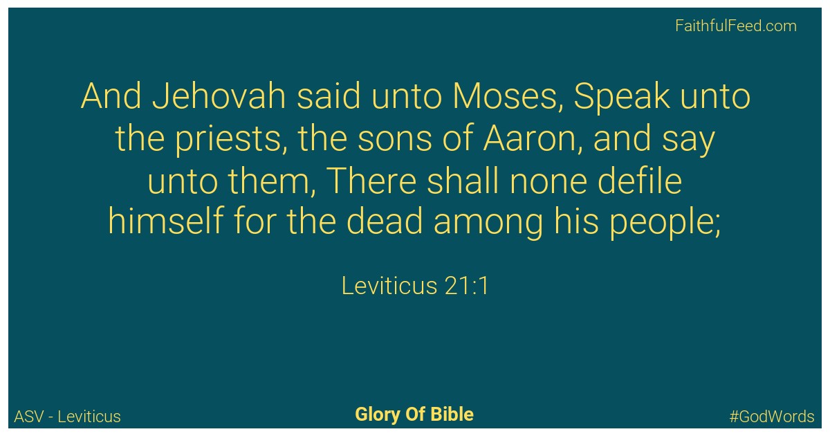Leviticus 21:1 - Asv