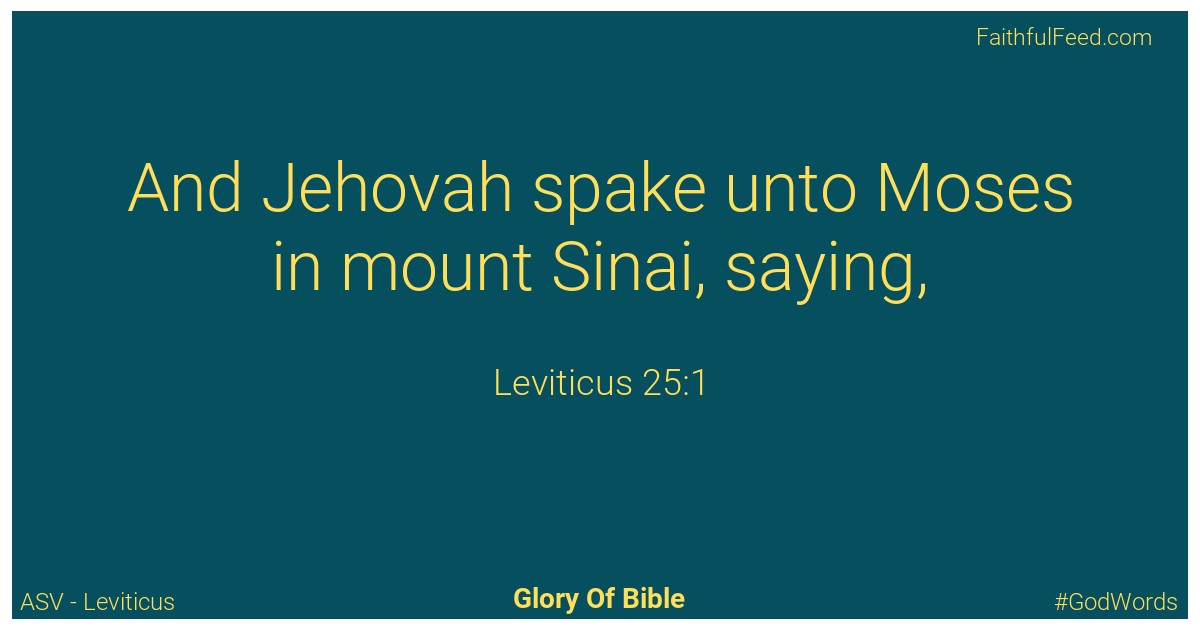 Leviticus 25:1 - Asv