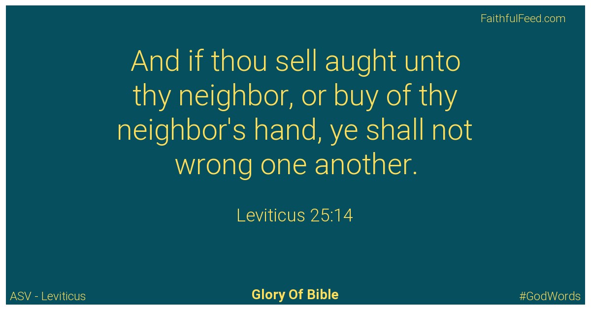 Leviticus 25:14 - Asv