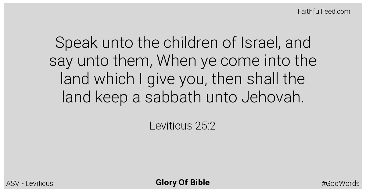 Leviticus 25:2 - Asv
