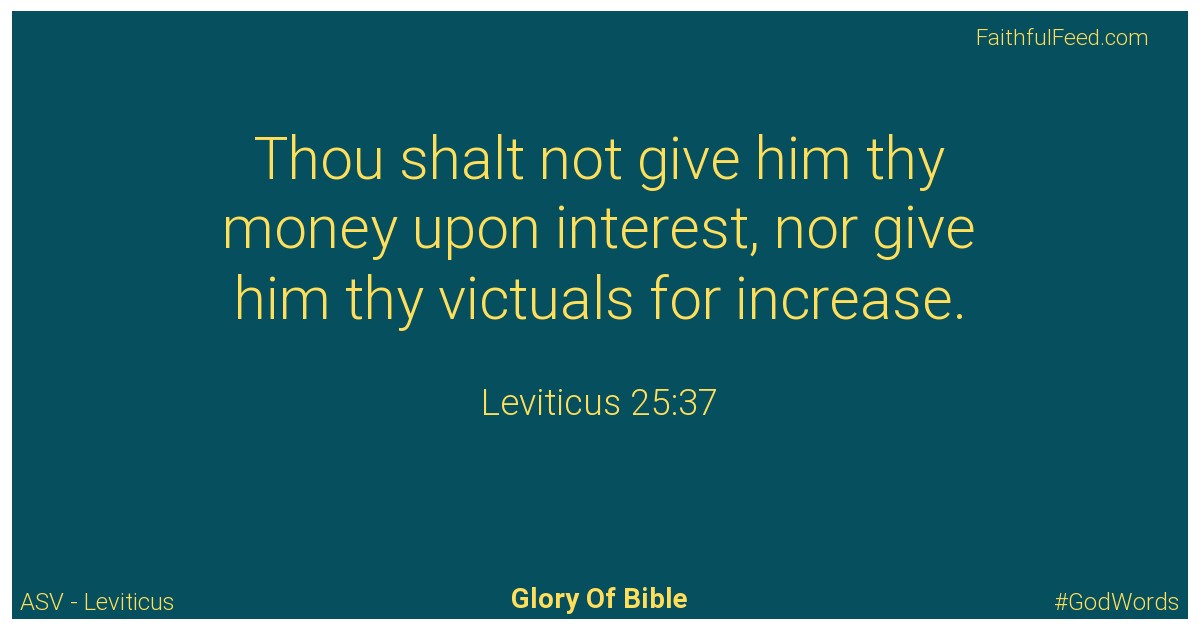 Leviticus 25:37 - Asv