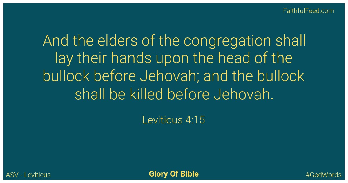 Leviticus 4:15 - Asv