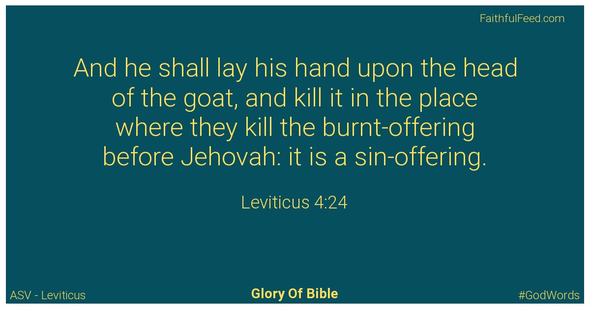 Leviticus 4:24 - Asv
