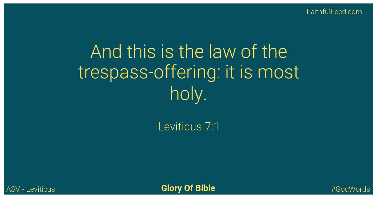 Leviticus 7:1 - Asv