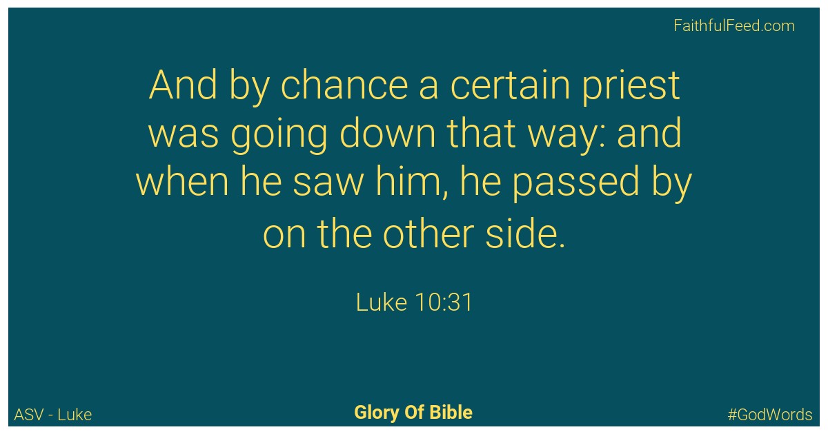 Luke 10:31 - Asv