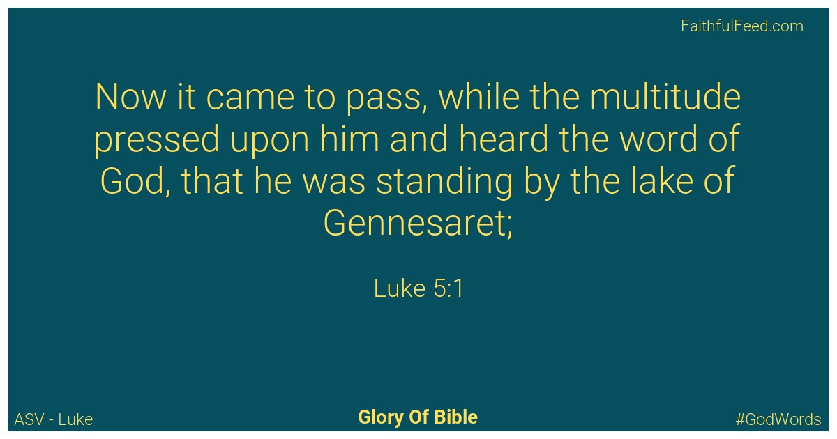 The Bible Verses from Luke Chapter 5 - Asv