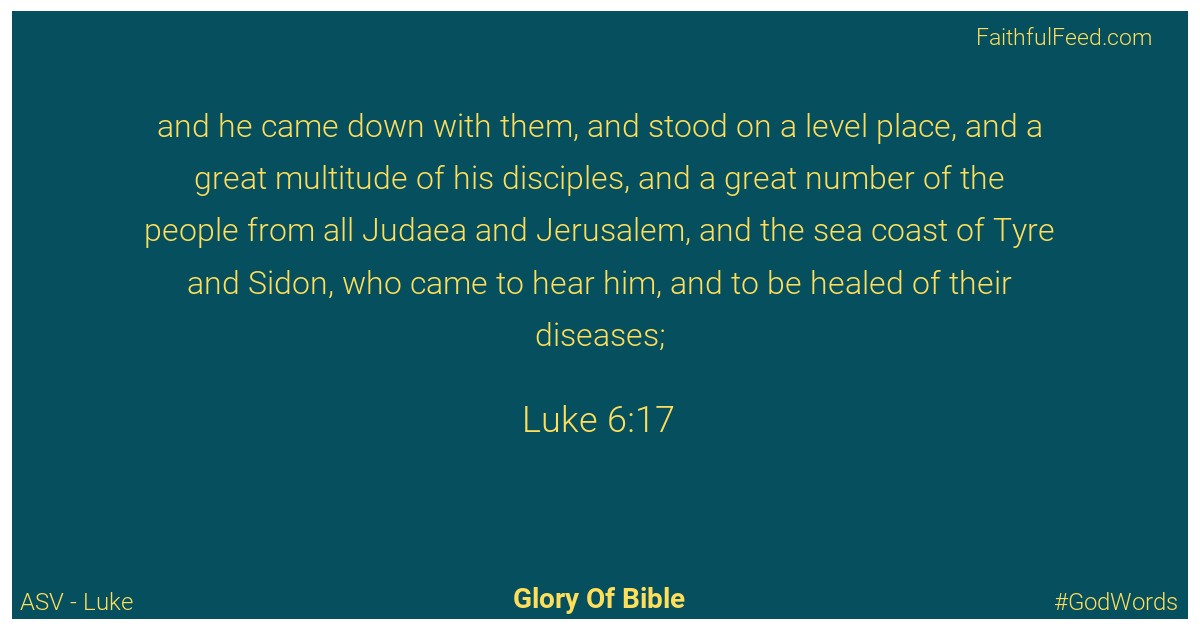 Luke 6:17 - Asv