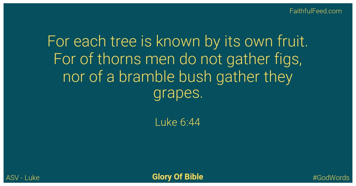 Luke 6:44 - Asv