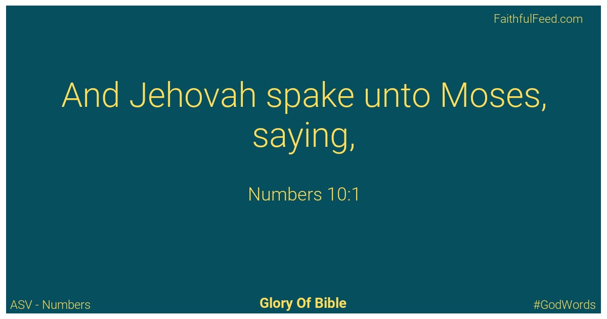 Numbers 10:1 - Asv