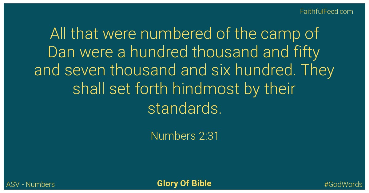 Numbers 2:31 - Asv