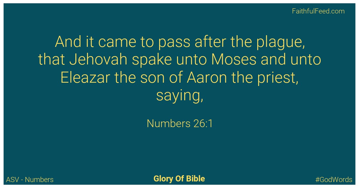 Numbers 26:1 - Asv