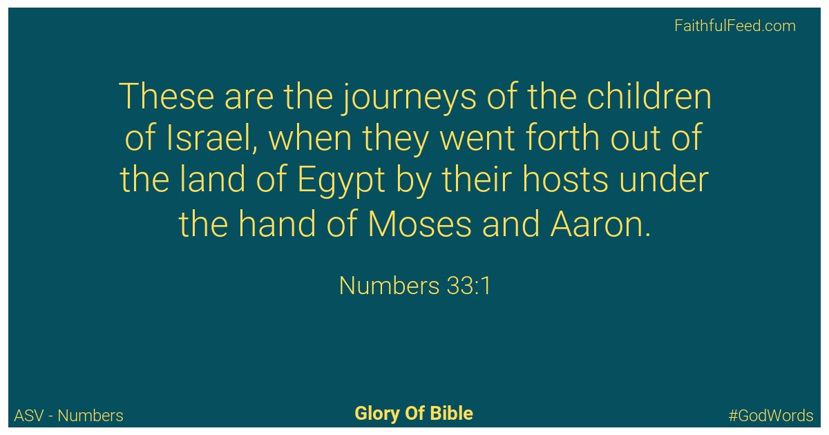 Numbers 33:1 - Asv