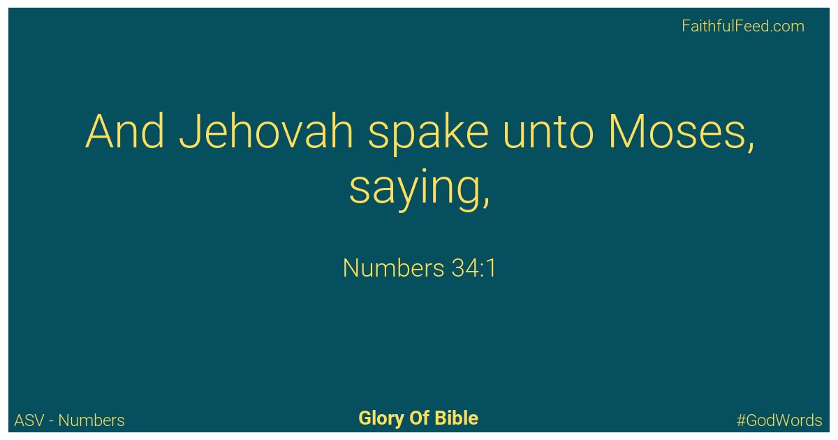 Numbers 34:1 - Asv