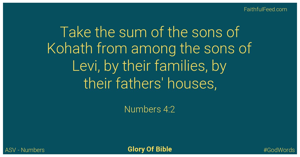 Numbers 4:2 - Asv