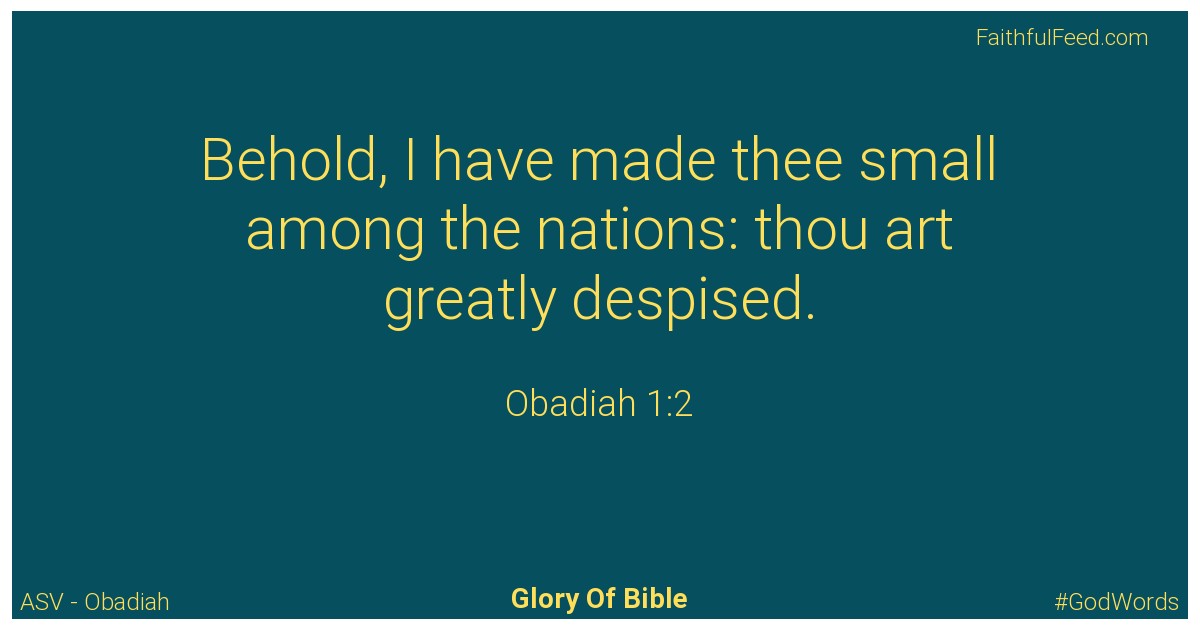 Obadiah 1:2 - Asv