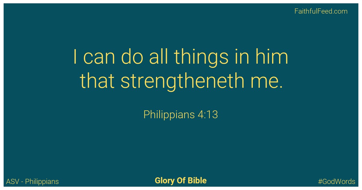 The Bible Chapters from Philippians - Asv