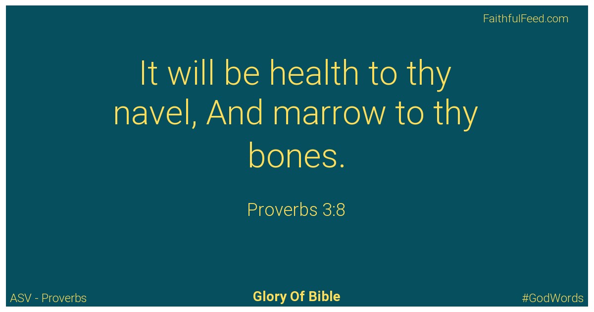 Proverbs 3:8 - Asv