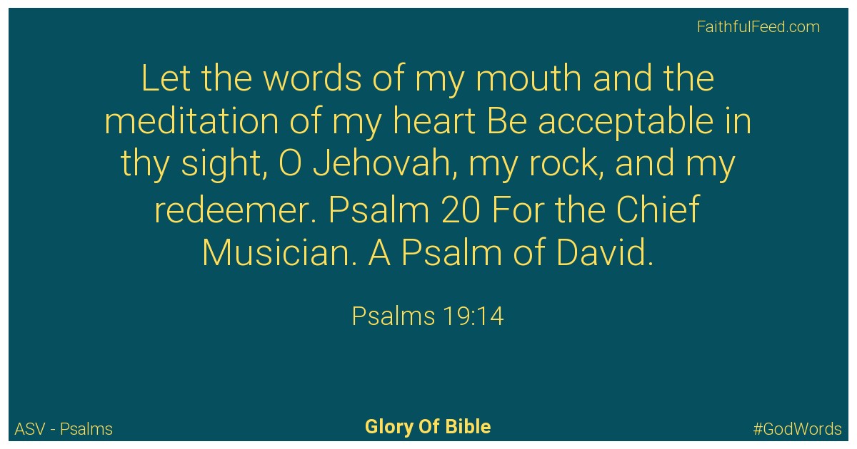 Psalms 19:14 - Asv