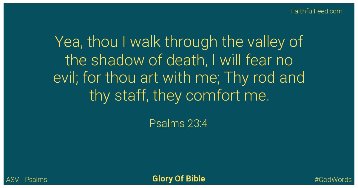 Psalms 23:4 - Asv