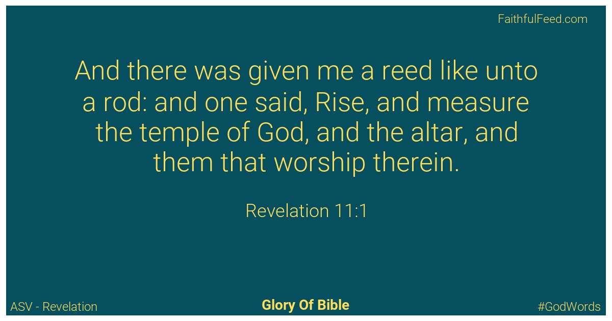 The Bible Verses from Revelation Chapter 11 - Asv