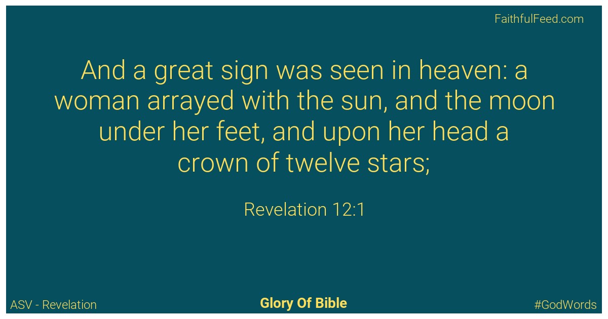 The Bible Verses from Revelation Chapter 12 - Asv