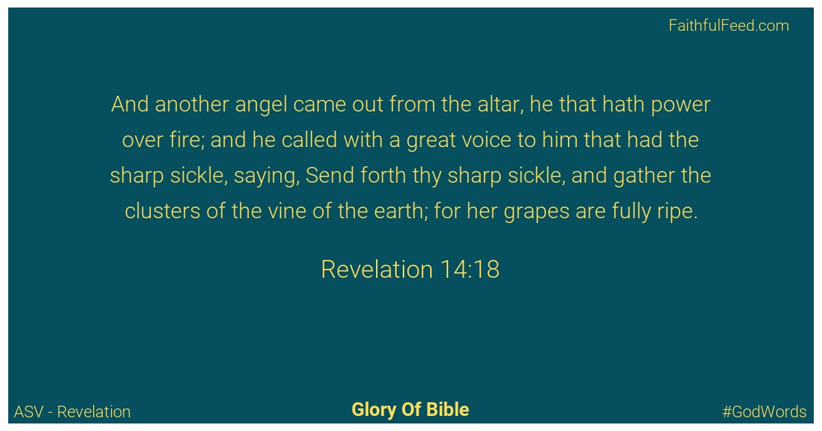 Revelation 14:18 - Asv