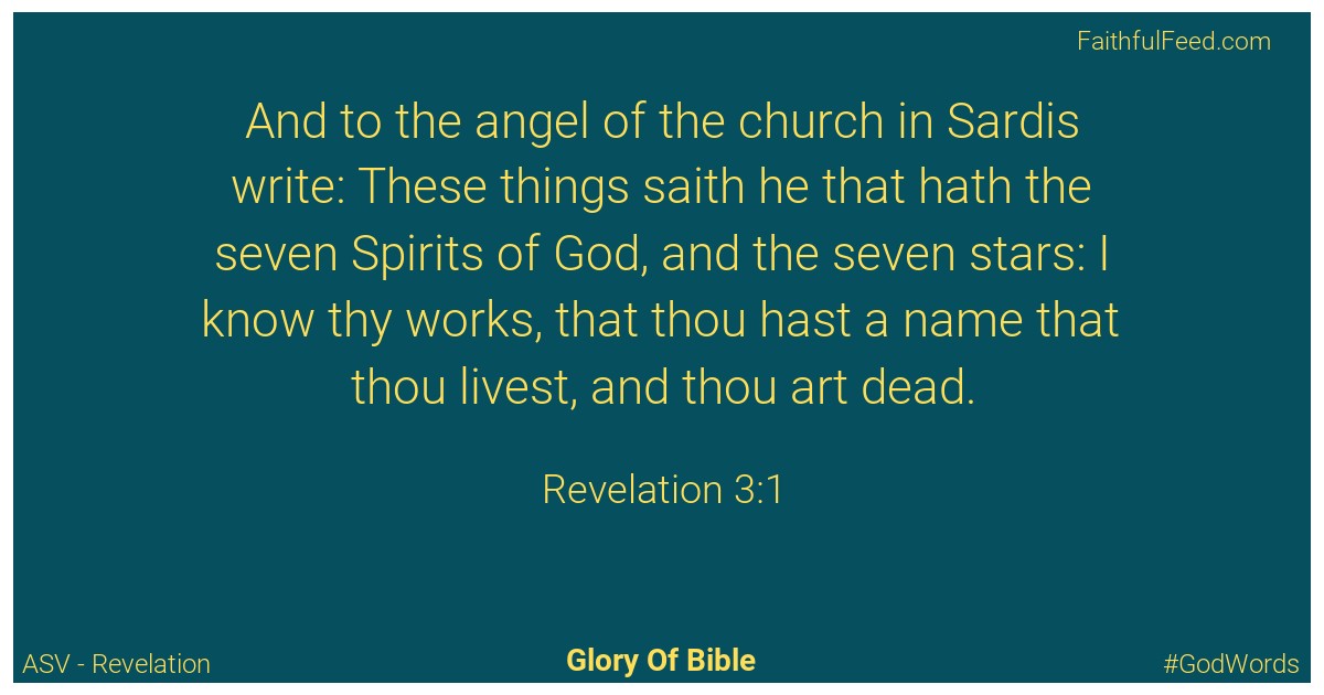 The Bible Verses from Revelation Chapter 3 - Asv