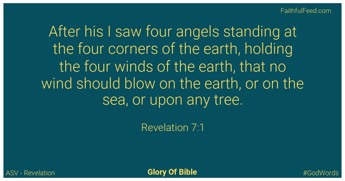 The Bible Verses from Revelation Chapter 7 - Asv