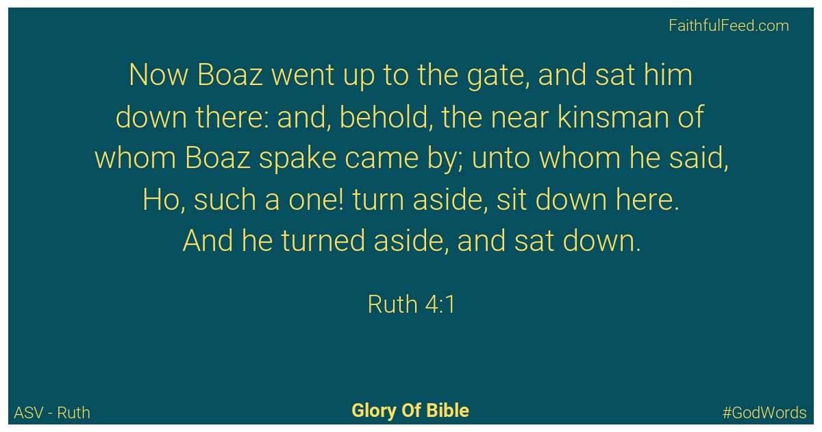 Ruth 4:1 - Asv