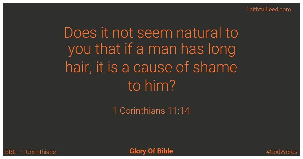 1-corinthians 11:14 - Bbe