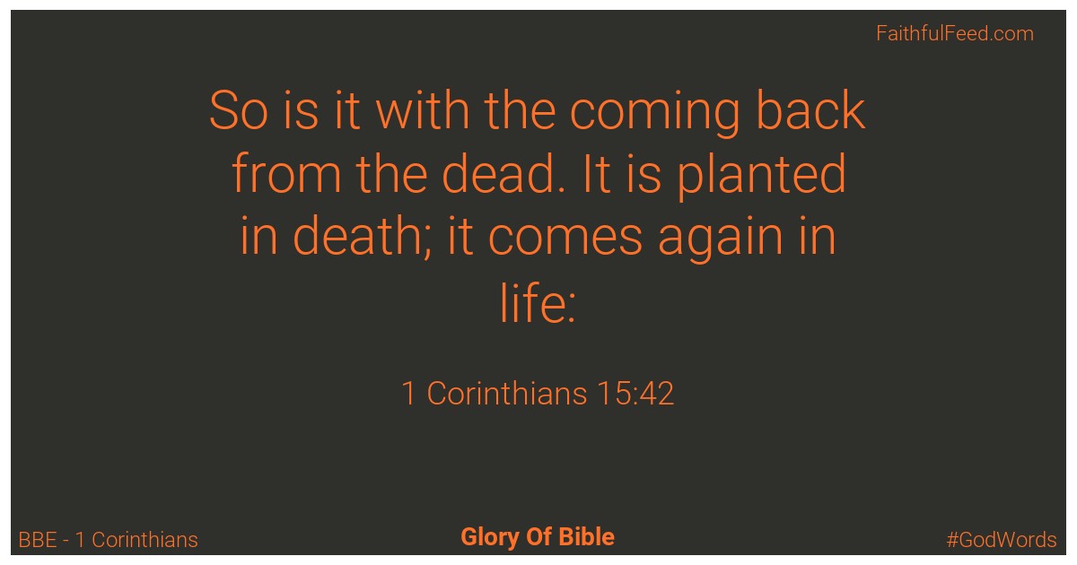1-corinthians 15:42 - Bbe